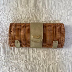 Vineyard Vines Natural Straw Clutch